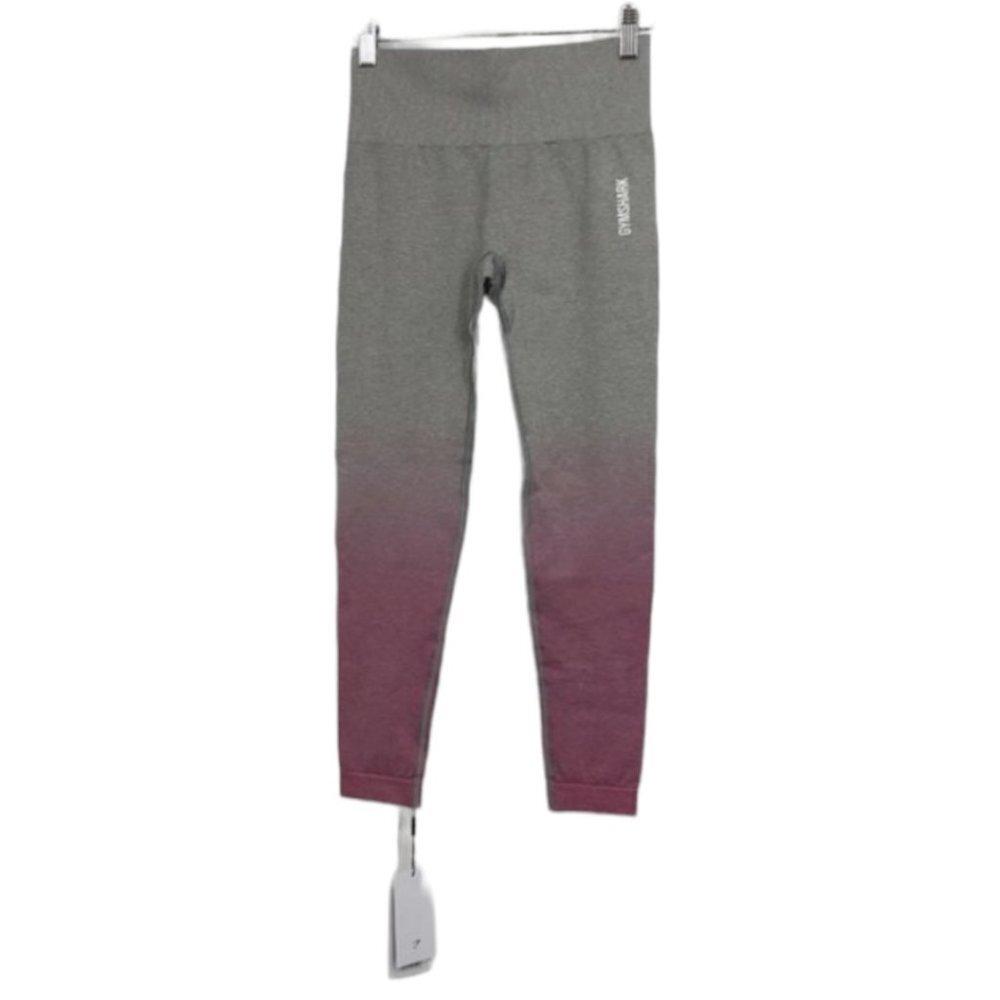 NWT GYMSHARK ADAPT OMBRE SEAMLESS LEGGINGS in PINK/GREY MARL size small - Picture 3 of 16